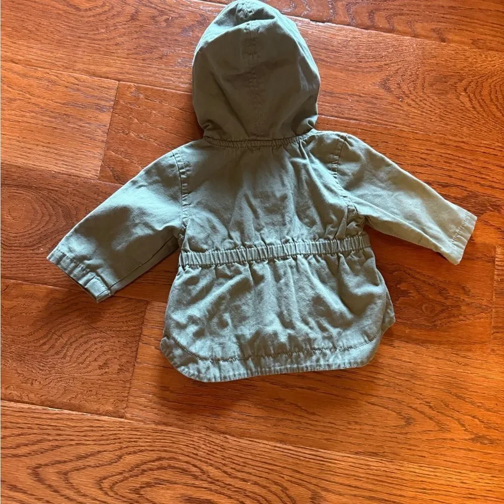 Old Navy size 0-3 mos.Green Hooded Jacket